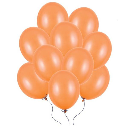 Balony metaliczne pomarańczowe 30cm 10 sztuk SB14M-005-10x