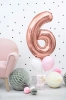 Balon foliowy cyferka 6 różowe złoto 86cm 1 sztuka FB1M-6-019R