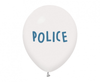 Balony urodzinowe białe policja police 30cm 5 sztuk GZ-POL5