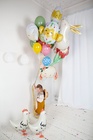 Balony zając owca kurczak na Wielkanoc foliowe zestaw 3 sztuki
