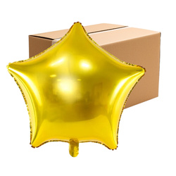 Balony foliowe gwiazdki 48cm złote 50 sztuk FB3M-019-KARTON-50x