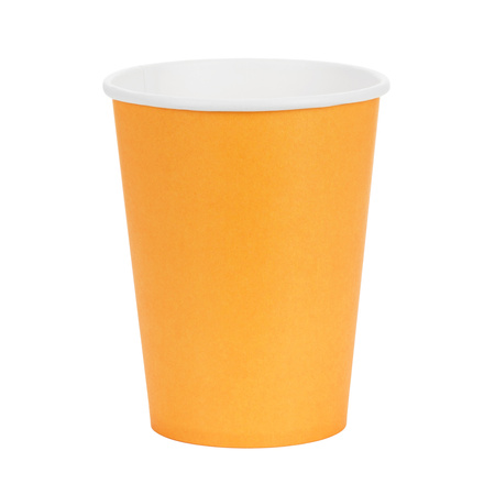 Kubeczki papierowe pomarańczowe jasne na Halloween 250ml 6 sztuk KPP90-005J-EU1
