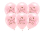 Balony ECO Chrzest Święty różowe 33cm 6 sztuk ECO33P-204-081RM-6x