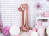 Balon foliowy cyferka 1 różowe złoto 86cm 1 sztuka FB1M-1-019R