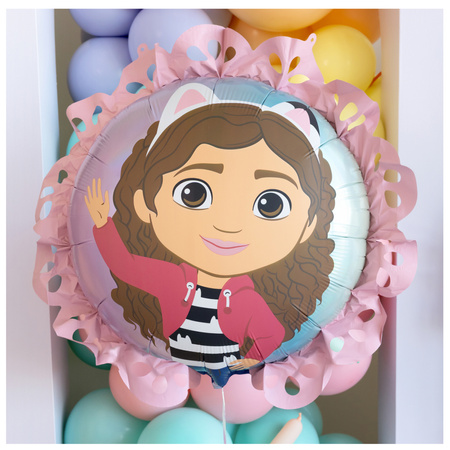 Balony na 5 urodziny Koci Domek Gabi foliowe zestaw zes-GABI17