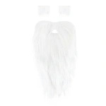 Sztuczna broda brwi Mikołaja samoprzylepne białe zestaw PartyPal 167434