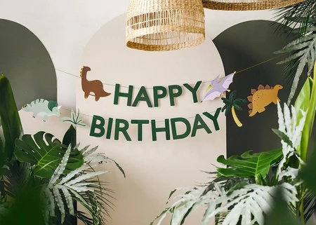 Balony na 3 urodziny Dinozaury girlanda Happy birthday zestaw zes-DINO12