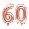 Balony na 60 urodziny różowe złoto rose gold 35cm foliowe FB10M-60-019R