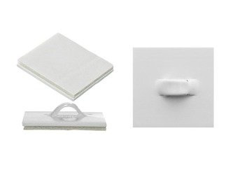 Uchwyty samoprzylepne z oczkiem udźwig 0,5kg 20 sztuk UM3-20x