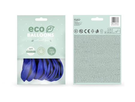 Balony Eco 26cm pastelowe ultramaryna 10 sztuk ECO26P-072-10