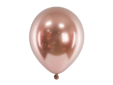 Balony różowe złoto Glossy 46 cm lateksowe 5 sztuk CHB1-18-019R-5x