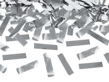 Tuby strzelające srebrne konfetti 40cm 5 sztuk TUKM40-018-5x