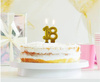 Świeczka na tort 18 złota 8cm 1 sztuka Godan PF-SCZ18