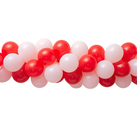 Balony białe czerwone pastelowe 27cm lateksowe Strong 100 sztuk ZB87