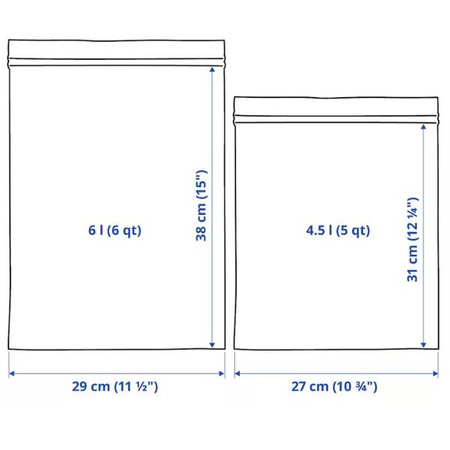 Torebki strunowe ISTAD 6/4.5 l IKEA 30 sztuk IKEA-40525685