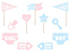 Rekwizyty do zdjęć Baby Shower gadżety 11 sztuk KNP29