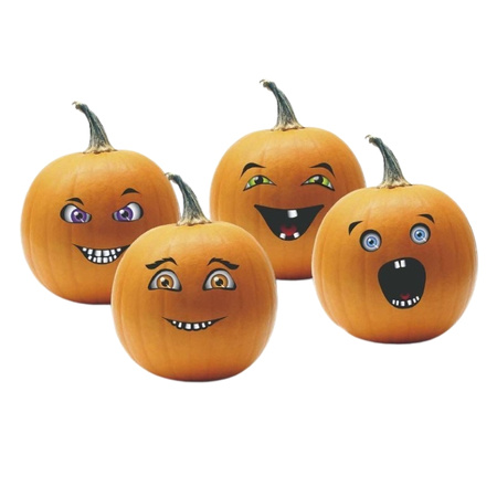 Naklejki na dynie Halloween 4 sztuki HA9777