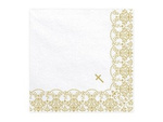 Serwetki komunijne złoty ornament 33x33cm 240 sztuk 12 paczek SP33-64-019-KARTON