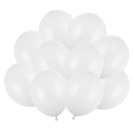 Białe balony pastelowe 12cm 5 cali Strong 10 sztuk SB5P-008-10x
