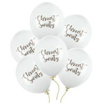 Balony na Chrzest Święty białe 30cm 6 sztuk SB14P-309-008-6x