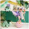 Balon foliowy Dinozaur Brontozaur z napisem Happy Birthday pastylka okrągły 35 cm 1 sztuka FB360