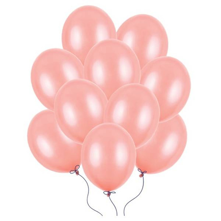 Balony metaliczne różowe złoto 30cm 10 sztuk SB14M-019R-10x