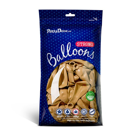 Balony złote metaliczne 27cm Strong 100 sztuk SB12M-019-100x
