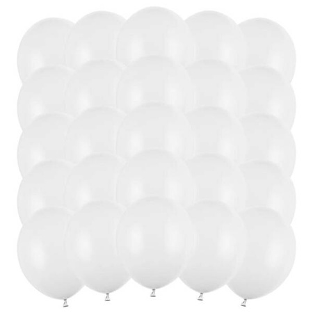 Balony białe pastelowe 12cm 5 cali Strong 25 sztuk SB5P-008-25x