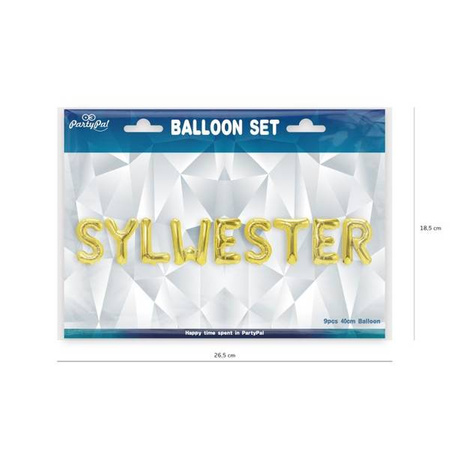 Balony foliowe SYLWESTER złote 40cm złote 460473