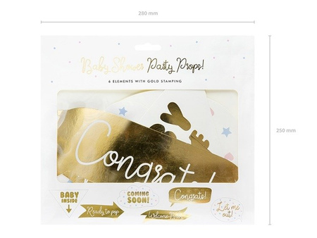 Rekwizyty do zdjęć Baby Shower gadżety 6 sztuk KNP28