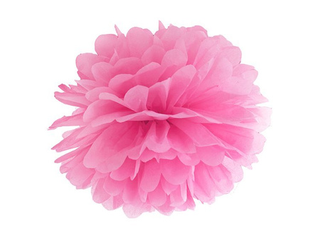 Pompon bibułowy 35cm różowy 1szt pp35-006