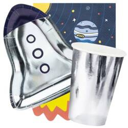 Zestaw urodzinowy Kosmos Kubeczki Talerzyki Serwetki zes-KOS4