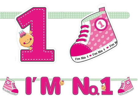 Baner Girlanda na Roczek I'm No 1, 110cm 1szt. GRL10-R