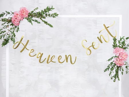 Baner napis Heaven Sent złoty 85cm 1 sztuka GRL78-019M