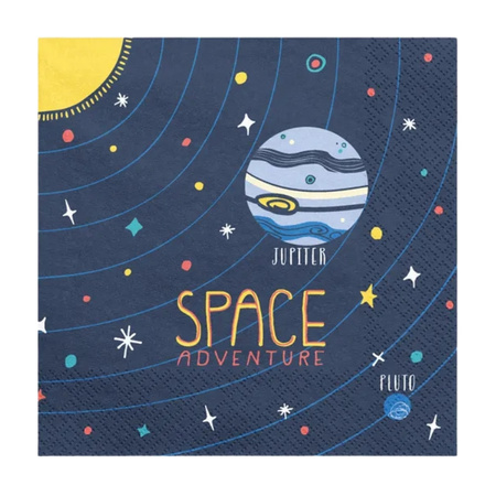 Granatowe serwetki Kosmos Space Adventure 33cm 20 sztuk SP33-57