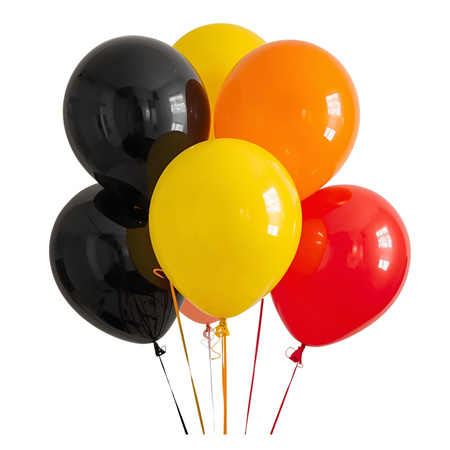 Balony pastelowe czarne pomarańczowe żółte czerwone 30cm 20 sztuk ZB22