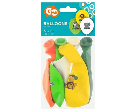 Balony Safari kolorowe 30cm 5 sztuk GZ-SAF5