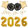 Dekoracje na Sylwestra 2026 balony baner złote czarne zes-SYL22