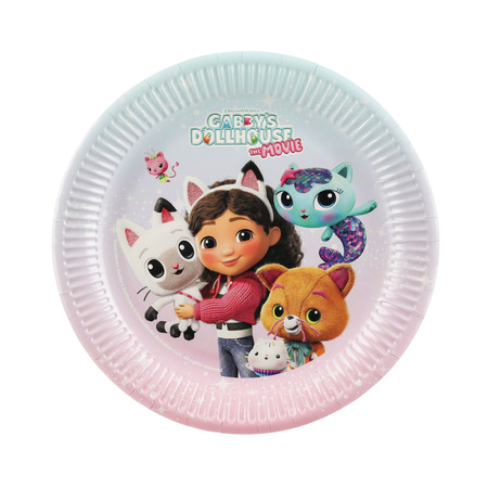 Talerzyki Koci Domek Gabi papierowe 23cm 6 sztuk TPP103