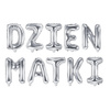 Balony DZIEN MATKI napis foliowe srebrne 35cm FB2M-DZIEN-MATKI-018