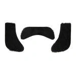 Sztuczne wąsy bokobrody samoprzylepne czarne zestaw PartyPal 167410