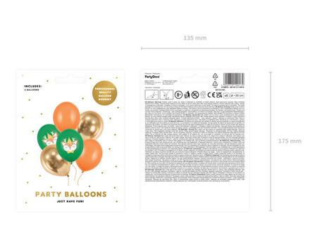 Balony mix z jelonkiem 30cm 6 sztuk SB14P-317-000-6