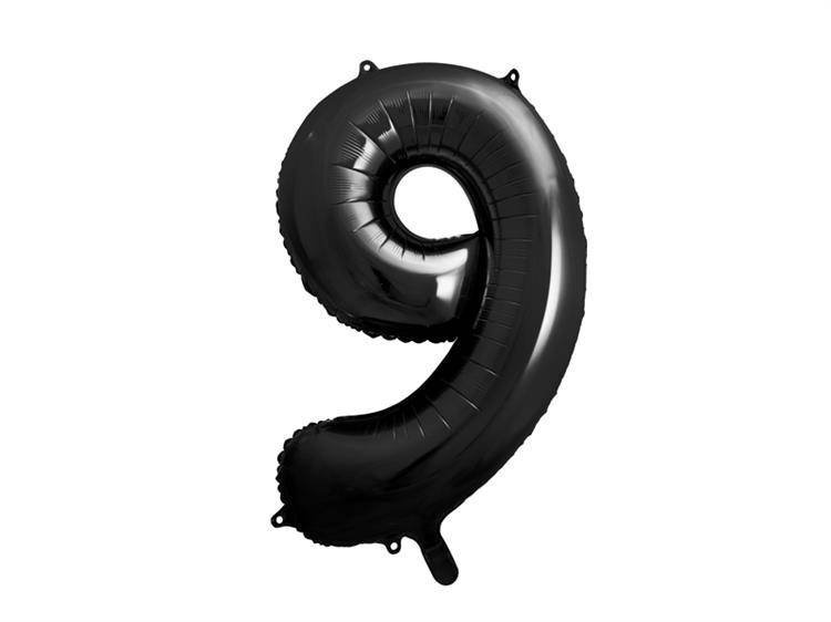 Balon foliowy 9 czarny 86cm 1szt FB1M-9-010
