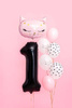 Balon foliowy cyfra 1 czarny 86cm 1 sztuka FB1M-1-010
