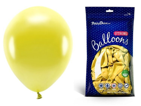 Balony metaliczne żółte 30cm 10 sztuk SB14M-084-10x