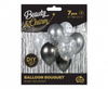 Balony urodzinowe srebrno grafitowe 30cm 7 sztuk BB-SRG7