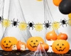 Girlanda na Halloween pajęczyny pająki złote czarne 220cm 1 sztuka 512579