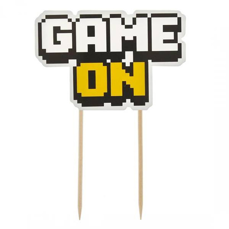 Topper na tort Game On Piksele 14,5x10cm 1 sztuka PF-DTGO