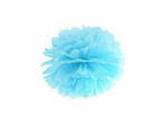 Pompon bibułowy 25cm błękitny 1szt pp25-011