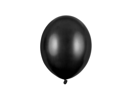 Balony czarne metaliczne lateksowe 9 cali 23cm Strong 100 sztuk SB10M-010-100x